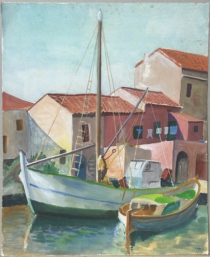 Vintage original watercolor - original,